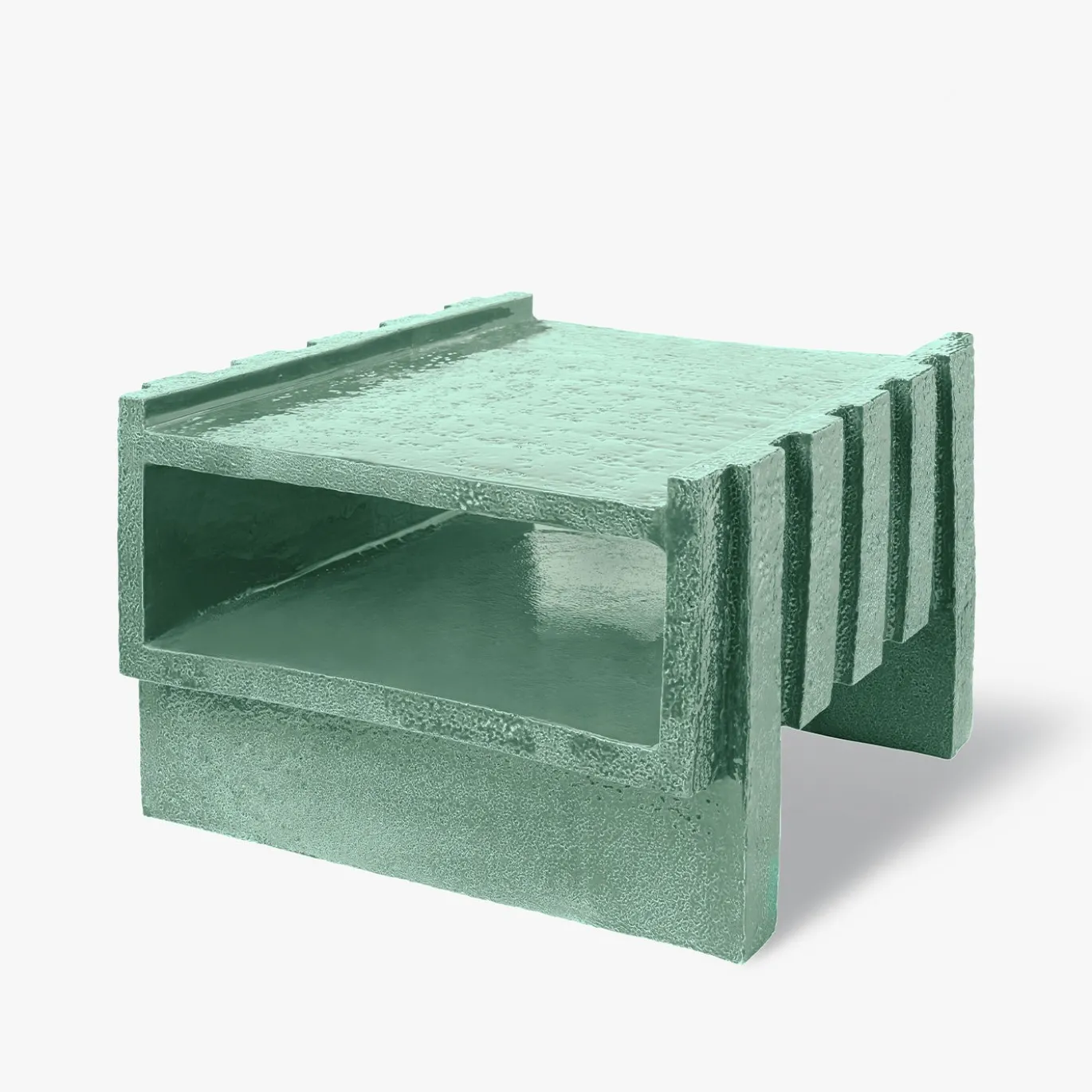 Tavolino da caffè Merlate in ceramica verde di Patricia Urquiola