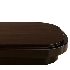 Tavolino da caffè ovale in legno di noce Mirage