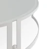 Tavolino da Caffè per Esterni Iconic Rotondo in Vetro Arctic White