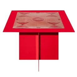 Tavolino da caffè quadrato Across Ludo XL in rame rosso