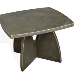 Tavolino da caffè quadrato Arkos in legno bronzo scuro