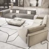 Tavolino da caffè quadrato con top in marmo grigio