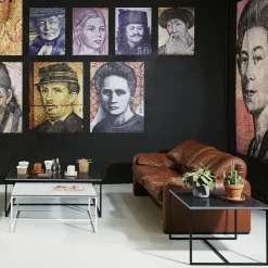 Tavolino da caffè quadrato Fillo in marmo nero Marquina