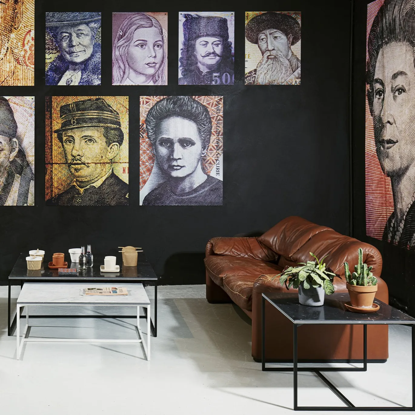 Tavolino da caffè quadrato Fillo in marmo nero Marquina