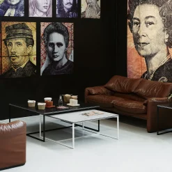 Tavolino da caffè quadrato Fillo in marmo nero Marquina
