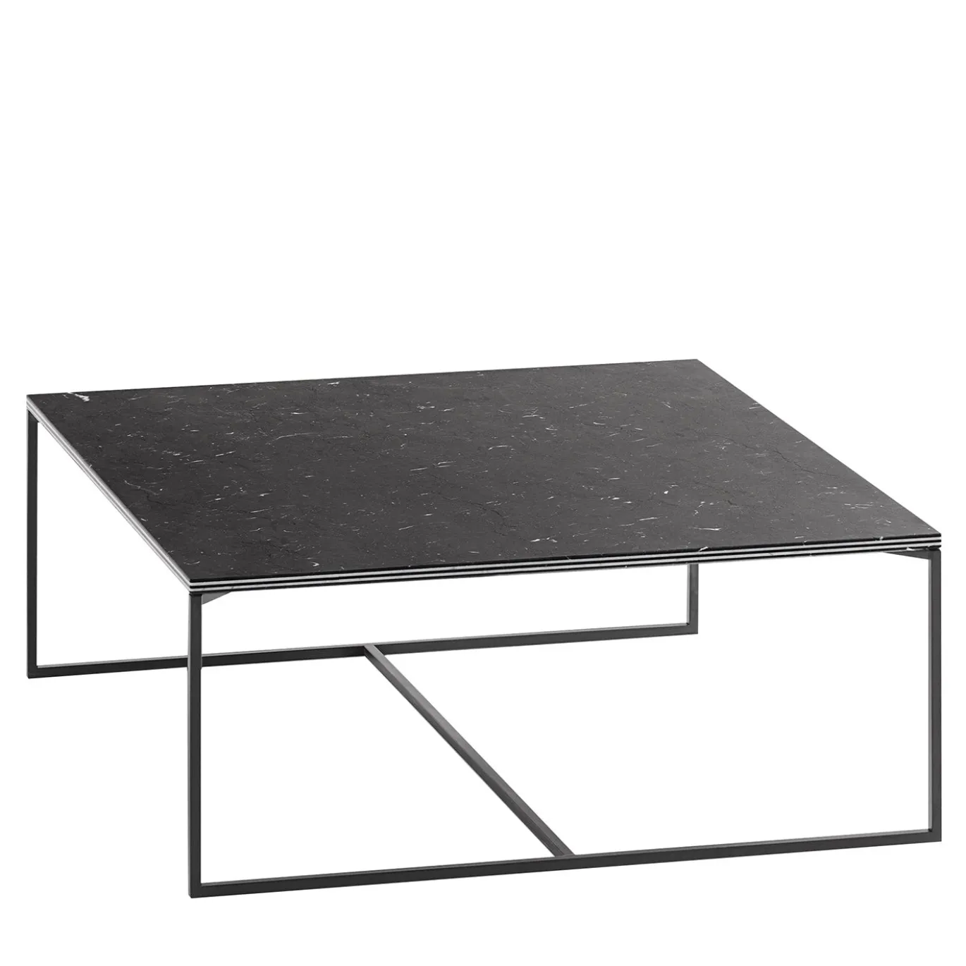 Tavolino da caffè quadrato Fillo in marmo nero Marquina