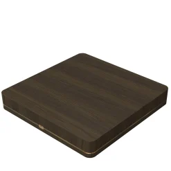 Tavolino da caffè quadrato in legno impiallacciato