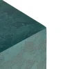 Tavolino da caffè quadrato Monolite Stone in resina blu-verde