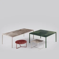 Tavolino da caffè quadrato Origo in marmo Camouflage beige