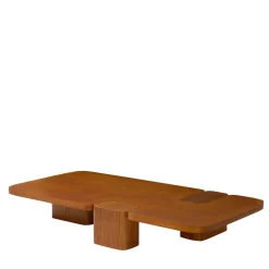 Tavolino da caffè rettangolare grande in Legno Erice XL