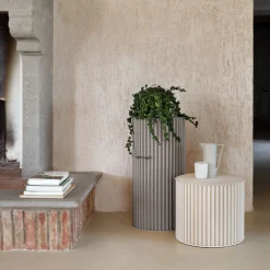 Tavolino Da Caffè Rotondo In Alluminio Corkcrete Beige #2