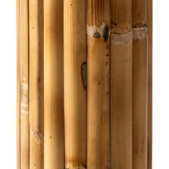 Tavolino da Caffè Rotondo in Bambù e Legno Baobab