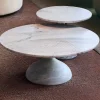 Tavolino da caffè rotondo Stardust in marmo di Carrara di Marco Piva