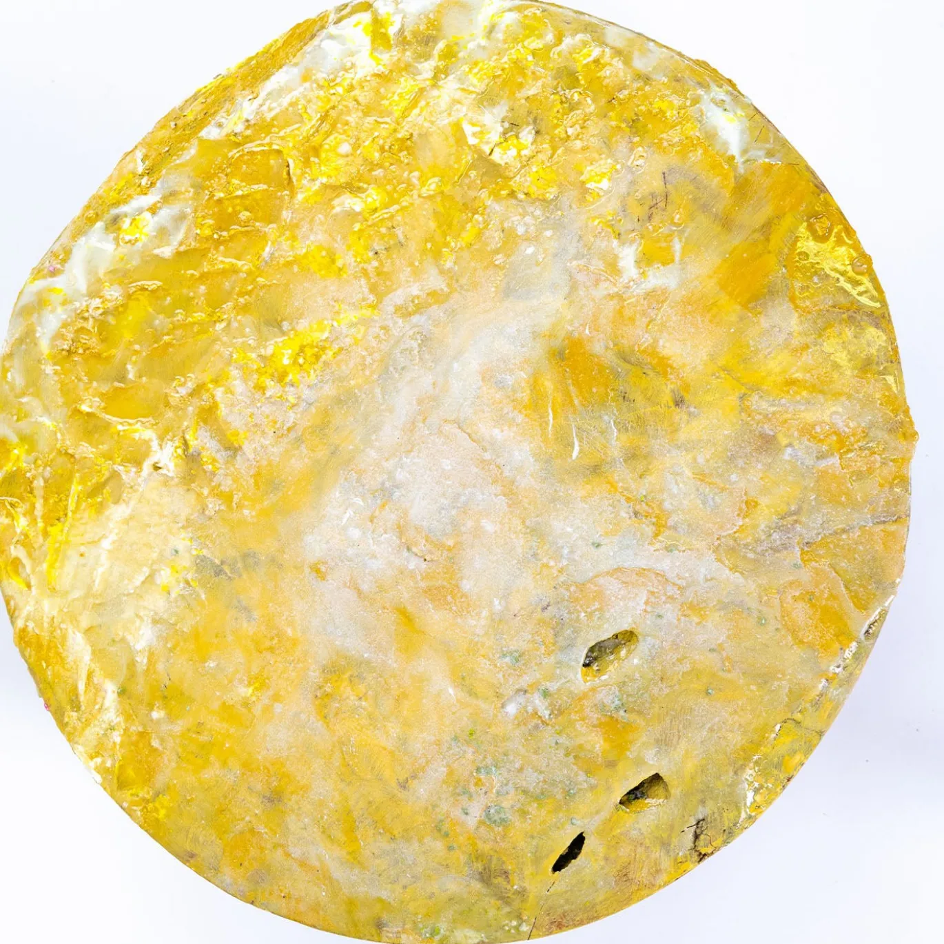 Tavolino da caffè scultoreo Candy giallo