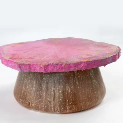 Tavolino da caffè scultoreo Candy rosa