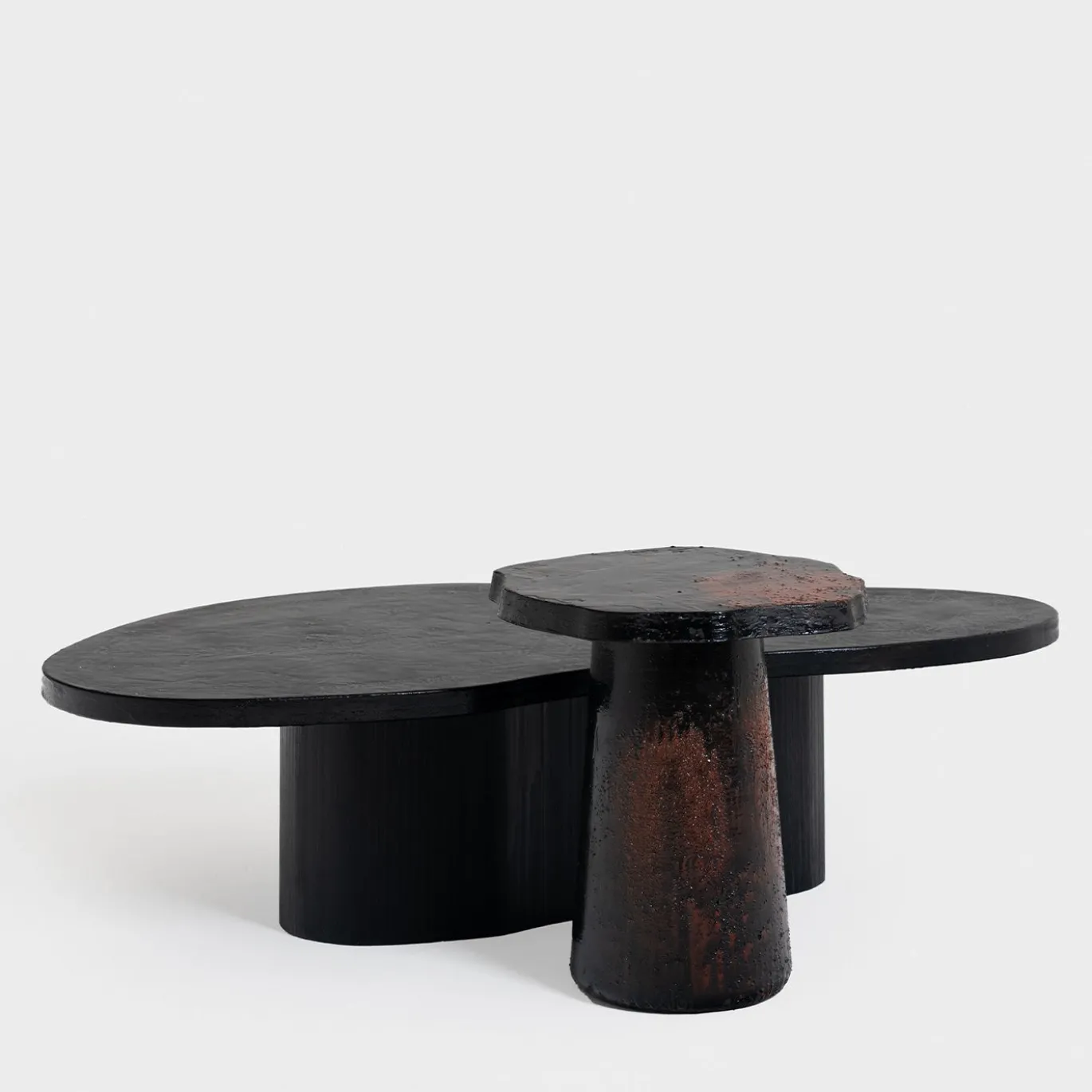 Tavolino da caffè Tessella F in legno nero