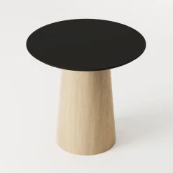 Tavolino da caffè Tholos Beige con piano in Gres Nero