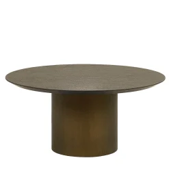 Tavolino da caffè Torre 700 con top in resina coccodrillo bronzo
