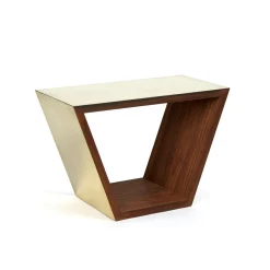 Tavolino da caffè Upper Class in oro a trapezio invertito