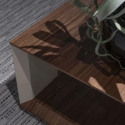 Tavolino da caffè Venezia Quadrato in legno di noce