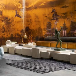 Tavolino da fumo in travertino con finitura satinata DsignincMilano x FiammettaV Home Collection