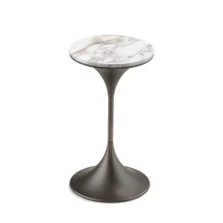 Tavolino Dapertutto Tall Carrara Brown di Paolo Rizzato