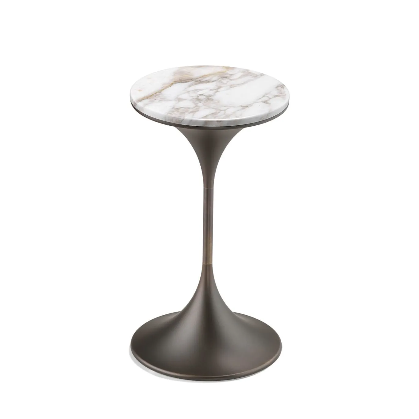 Tavolino Dapertutto Tall Carrara Brown di Paolo Rizzato