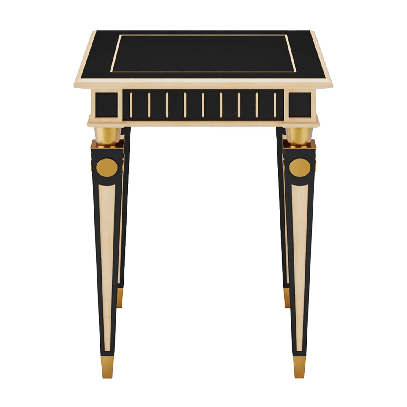 Tavolino Deco in legno annerito e acero