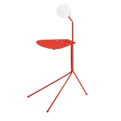 Tavolino e lampada rossi Ometto di Gian Paolo Venier
