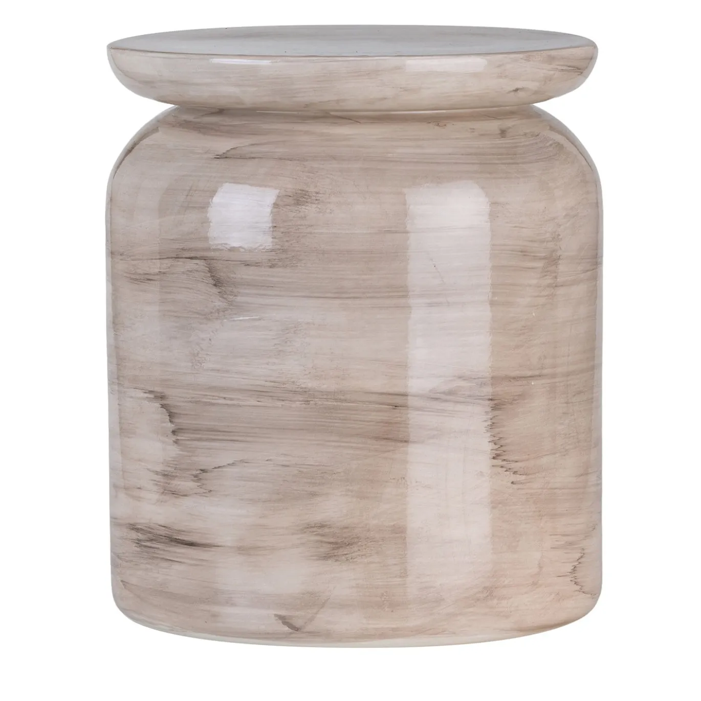Tavolino Elya Morbido in Ceramica Beige