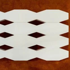 Tavolino esagonale bianco opaco