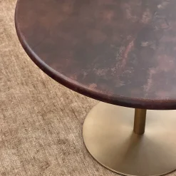 Tavolino Ester in Pergamena Tabacco