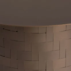 Tavolino Fulcrum in metallo marrone