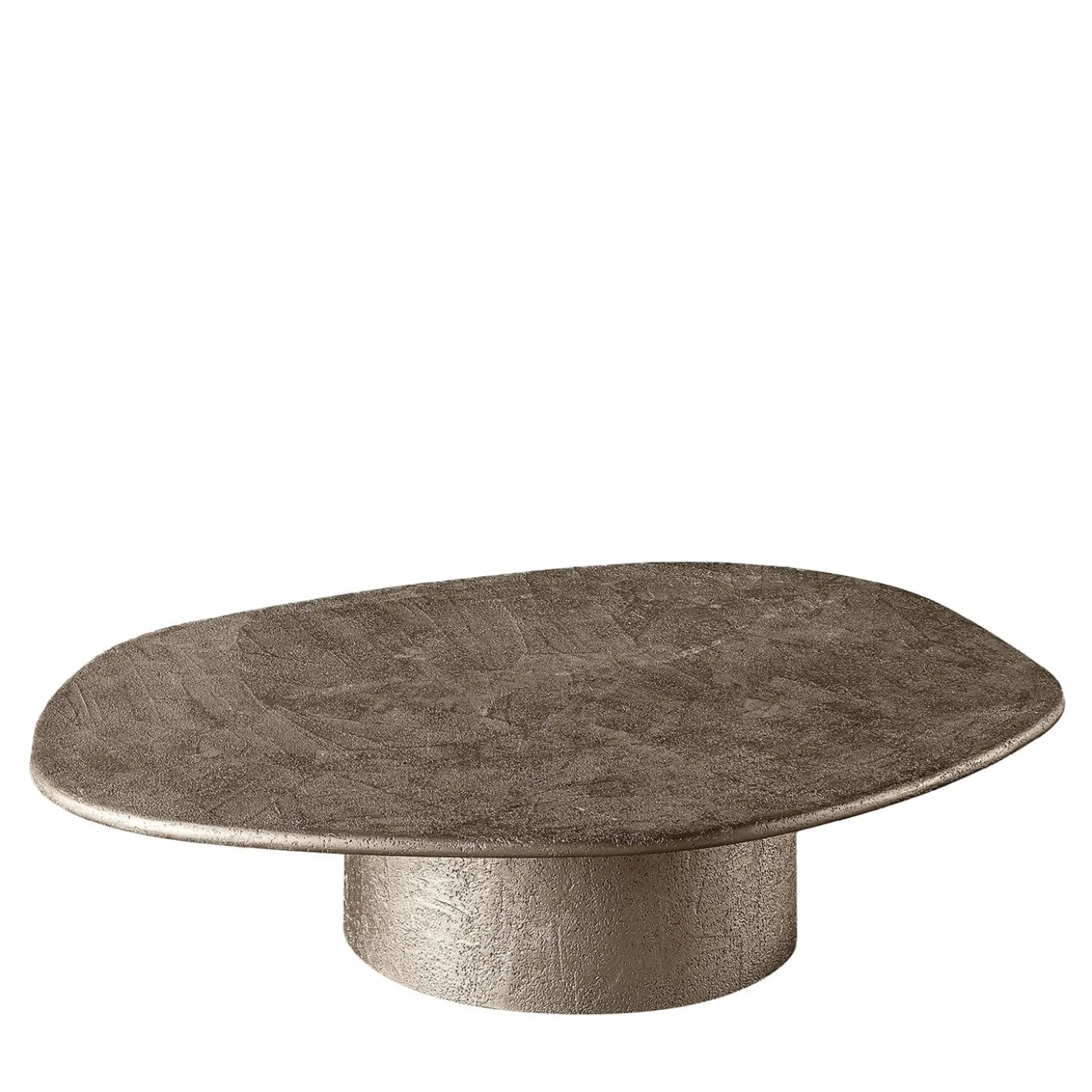 Tavolino grande Atollo con texture color champagne di CSM