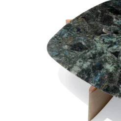 Tavolino Griffe con piano in marmo labradorite