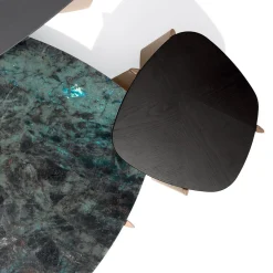 Tavolino Griffe con piano in marmo labradorite
