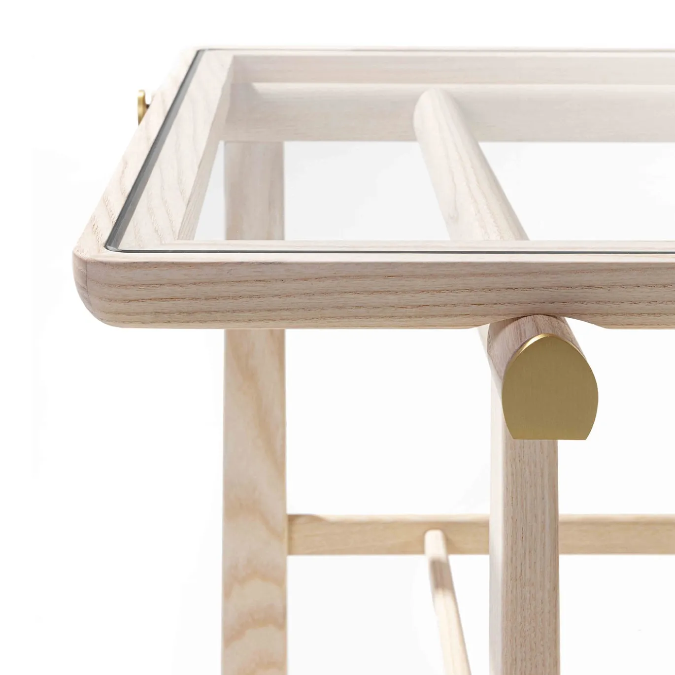 Tavolino Heiko Beige in Legno e Vetro
