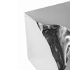 Tavolino in acciaio argentato scultoreo Shard