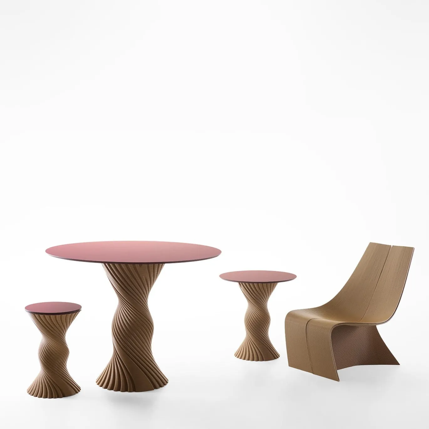 Tavolino in bioplastica beige Tork Design di Karim Rashid