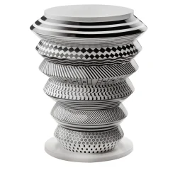 Tavolino in ceramica bianca e nera Bossanova Vinicius