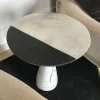 Tavolino in ceramica Raku bianco e nero #2