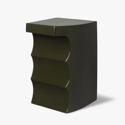 Tavolino in ceramica verde bosco Isola C di Zaven