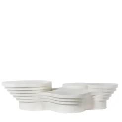 Tavolino in gesso bianco Slice Me Up