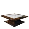 Tavolino in legno Bocote e marmo