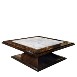 Tavolino in legno Bocote e marmo