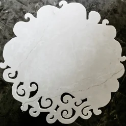 Tavolino in macramè mezzo marmo di Roberto Semprini