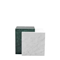 Tavolino in marmo Bloc in marmo di Carrara e Verde Guatemala by Martage Collection
