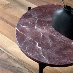 Tavolino in marmo diaspro rosso Blade