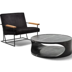 Tavolino in marmo Roll Saint Laurent di Federico Carandini