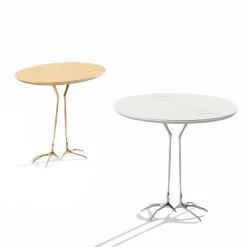 Tavolino in metallo Traccia Silver